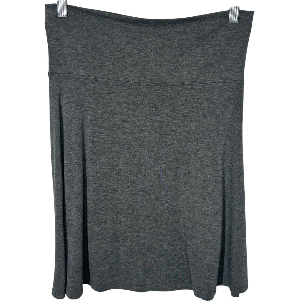 Old Navy Gray Knit Stretchy‎ Skirt Semi Sheer Women's Size Medium Petite